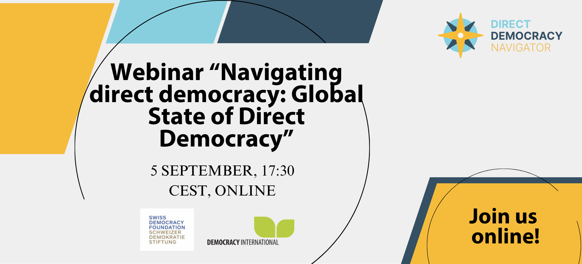 Webinar banner Navigating direct democracy