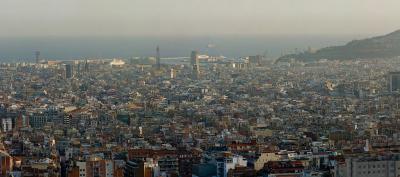 Barcelona Panorama from Parc Guell in the pubblic domain