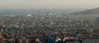 Barcelona Panorama from Parc Guell in the pubblic domain