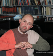 Blog author making a heart shape with his hands