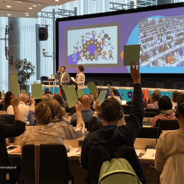 Image by Democracy International of citizens participating in the European Citizens' Panel