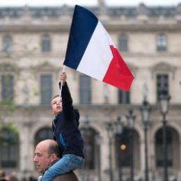 PHOTO CREDIT: A celebration outside the Louvre after Macron’s election victory in 2017. SOURCE: Photo by Lorie Shaull, via Flicker https://www.flickr.com/photos/number7cloud/34527195605 and Creative Commons license: https://creativecommons.org/licenses/by/2.0/