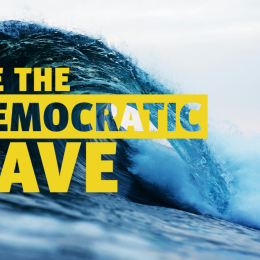 Ride the Democratic Wave poster by Democracy International