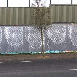 A Peace Wall in Belfast, courtesy of photographer Stephen Wilson.